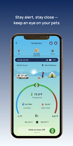 Waggle Pet App डाउनलोड करें – RV में अपने पालतू जानवरों की सुरक्षा सुनिश्चित करें - Screenshot 3