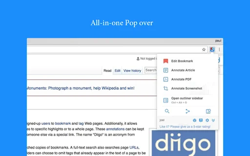 Diigo Web Collector डाउनलोड करें – वेब पेज सेव और एनोटेट करें - Screenshot 1