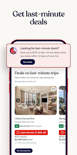 Hotels.com ऐप डाउनलोड करें – सस्ते होटल और ट्रैवल डील्स पाएं - Screenshot 2