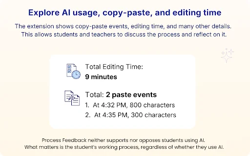 Process Feedback for Google Docs डाउनलोड करें – लेखन प्रक्रिया ट्रैक करें - Screenshot 3
