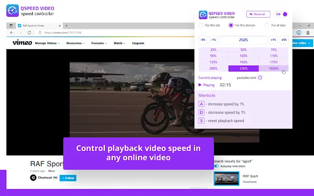 Qspeed Video Speed Controller डाउनलोड करें – वीडियो गति नियंत्रित करें - Screenshot 1