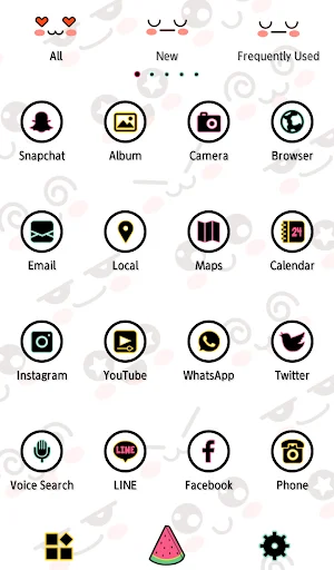 Cute Expressions Theme +HOME डाउनलोड करें – प्यारा वॉलपेपर - Screenshot 7