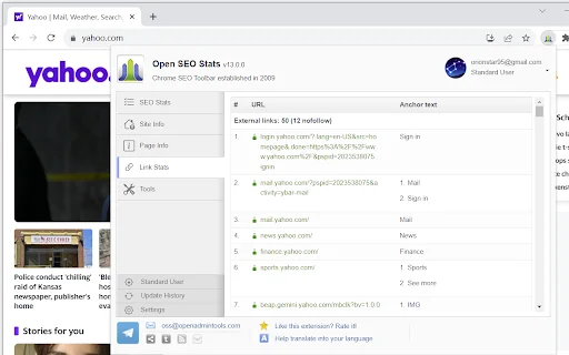 Open SEO Stats डाउनलोड करें – वेब रैंक और SEO विश्लेषण टूल - Screenshot 4