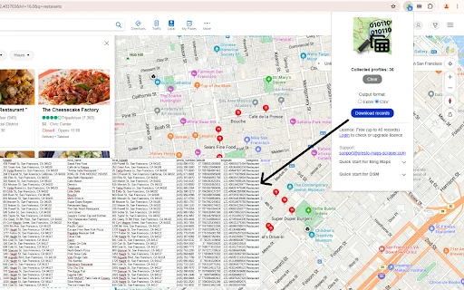 Maps Scraper by Presto डाउनलोड करें – बिज़नेस लीड्स निकालें - Screenshot 1