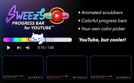 Sweezy Custom Progress Bar for YouTube डाउनलोड करें – स्टाइलिश प्रोग्रेस बार - Screenshot 5