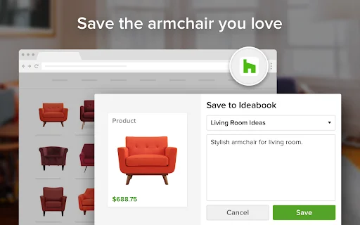 Houzz Save Button डाउनलोड करें – होम डिज़ाइन आइडिया सेव करें - Screenshot 3