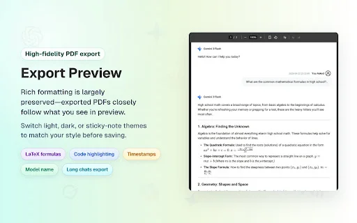 AI Exporter डाउनलोड करें – ChatGPT, Gemini को PDF/Word में बदलें - Screenshot 4