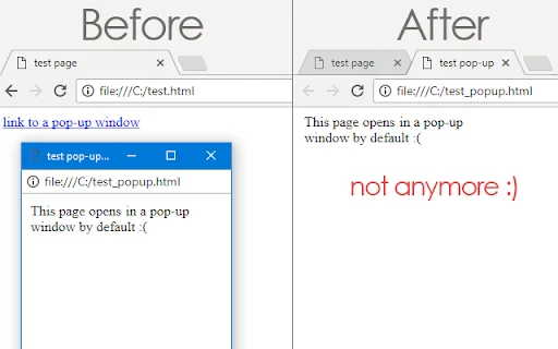 Open Link in Same Tab डाउनलोड करें – Chrome टैब मैनेजर - Screenshot 1