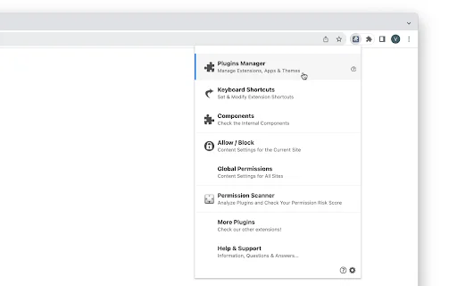 Plugins Chrome Extension डाउनलोड करें – Chrome एक्सटेंशन मैनेजर - Screenshot 1
