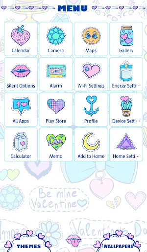 Whimsical Stickers Theme डाउनलोड करें – रंगीन और प्यारा एंड्रॉइड थीम - Screenshot 2