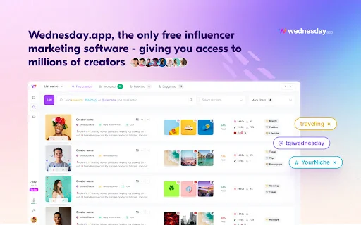 Influencer Analytics by Wednesday डाउनलोड करें – फ्री इन्फ्लुएंसर मार्केटिंग टूल - Screenshot 3