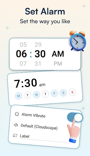 Clock Alarm डाउनलोड करें – समय पर जागें और व्यवस्थित रहें - Screenshot 2
