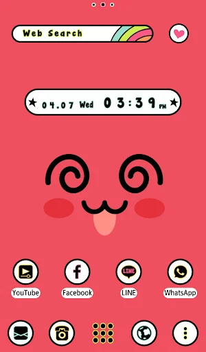Cute Expressions Theme +HOME डाउनलोड करें – प्यारा वॉलपेपर - Screenshot 5