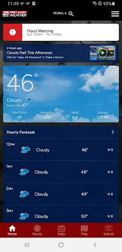 WEEK 25 First Alert Weather डाउनलोड करें – सटीक मौसम अपडेट - Screenshot 1