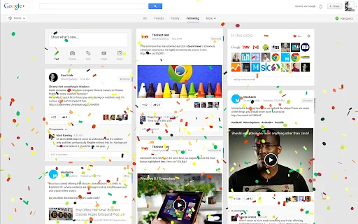 Confetti! एक्सटेंशन डाउनलोड करें – किसी भी वेबपेज पर जश्न मनाएं - Screenshot 1