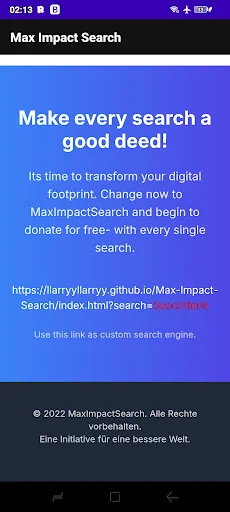 Max Impact Search Engine डाउनलोड करें – पर्यावरण के अनुकूल खोज - Screenshot 7