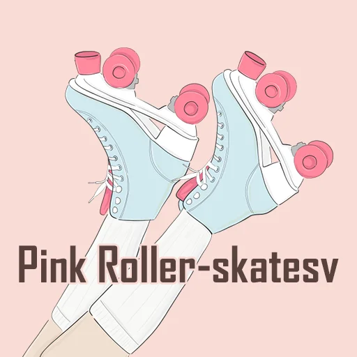 Pink Roller-skates Theme डाउनलोड करें – स्टाइलिश और क्यूट लुक