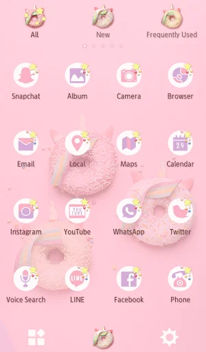 Unicorn Donuts Theme डाउनलोड करें – प्यारा यूनिकॉर्न स्टाइल फ्री थीम - Screenshot 3