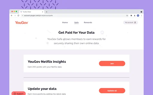 YouGov Safe Chrome Extension डाउनलोड करें – रिवॉर्ड्स और पॉइंट कमाएं - Screenshot 3