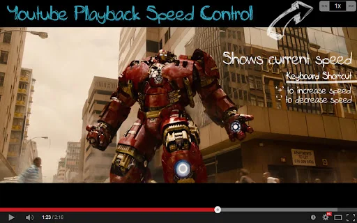 Youtube Playback Speed Control डाउनलोड करें – वीडियो गति नियंत्रित करें - Screenshot 1