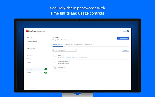 Bitdefender SecurePass डाउनलोड करें – सुरक्षित पासवर्ड मैनेजर - Screenshot 4