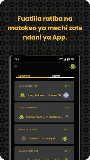 Yanga SC ऐप डाउनलोड करें – यंग अफ्रीकन्स स्पोर्ट्स क्लब के लिए आधिकारिक ऐप - Screenshot 3