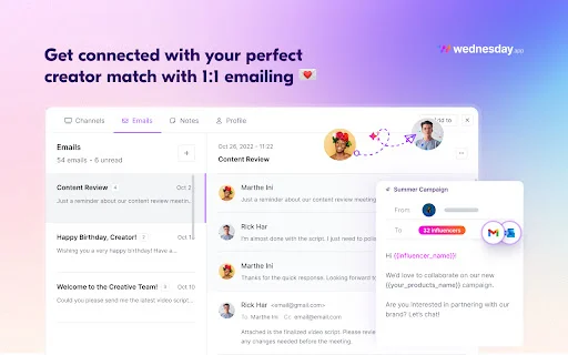 Influencer Analytics by Wednesday डाउनलोड करें – फ्री इन्फ्लुएंसर मार्केटिंग टूल - Screenshot 2