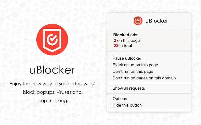 uBlocker डाउनलोड करें – Chrome के लिए सर्वश्रेष्ठ विज्ञापन अवरोधक - Screenshot 2