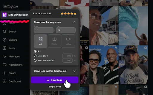 Exta: Instagram Downloader – Instagram Reels, Stories और Photos डाउनलोड करें - Screenshot 2