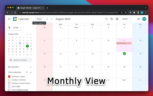 G-calize डाउनलोड करें – Google Calendar को रंगीन बनाएं - Screenshot 1