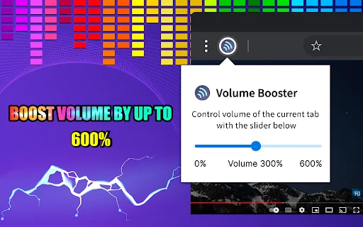 Volume Booster डाउनलोड करें – Chrome के लिए बेहतरीन साउंड एम्प्लीफायर - Screenshot 1