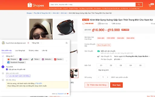 Ship Xanh डाउनलोड करें – Shopee TikTok उत्पाद क्लोन और सेल्स ट्रैकर - Screenshot 2