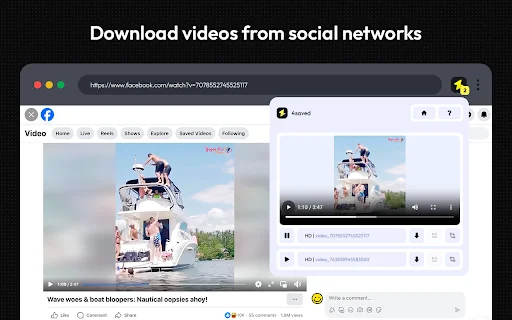 4saved Video Downloader – Chrome के लिए सर्वश्रेष्ठ M3U8 वीडियो डाउनलोडर - Screenshot 2