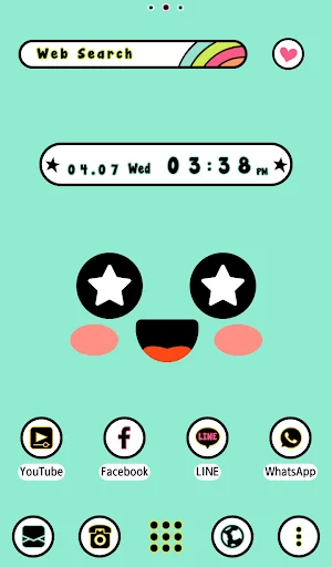 Cute Expressions Theme +HOME डाउनलोड करें – प्यारा वॉलपेपर - Screenshot 3
