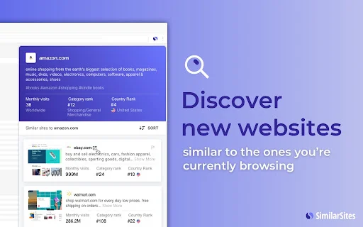 Similar Sites डाउनलोड करें – मिलते-जुलते वेबसाइट्स खोजें - Screenshot 1