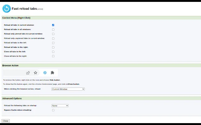 Fast Reload Tabs डाउनलोड करें – सभी टैब एक क्लिक में रिफ्रेश करें - Screenshot 2