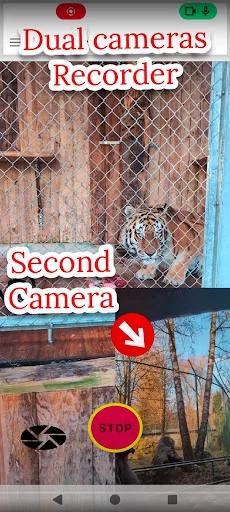 Dual Camera Video Recorder डाउनलोड करें – फ्रंट और बैक कैमरा रिकॉर्डिंग - Screenshot 2