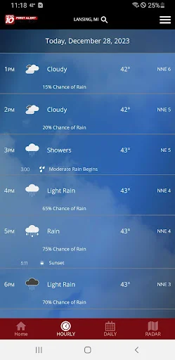WILX First Alert Weather ऐप डाउनलोड करें – सटीक स्थानीय मौसम अपडेट - Screenshot 2
