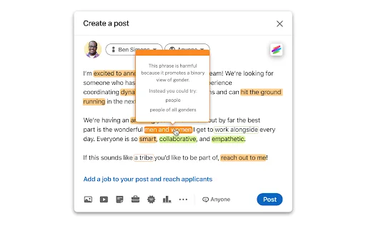 Textio for Chrome डाउनलोड करें – AI-आधारित लेखन सहायता - Screenshot 5