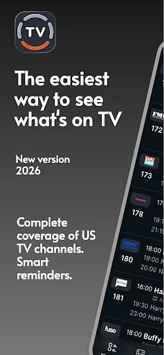TVGenius डाउनलोड करें – US टीवी गाइड और लाइव चैनल लिस्टिंग - Screenshot 1