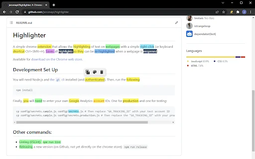 Highlighter: वेबसाइट पर टेक्स्ट हाईलाइट करें – Chrome एक्सटेंशन डाउनलोड करें - Screenshot 2