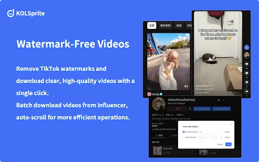 TikTok Downloader और Analytics टूल – KOLSprite | HD वीडियो डाउनलोड करें - Screenshot 2