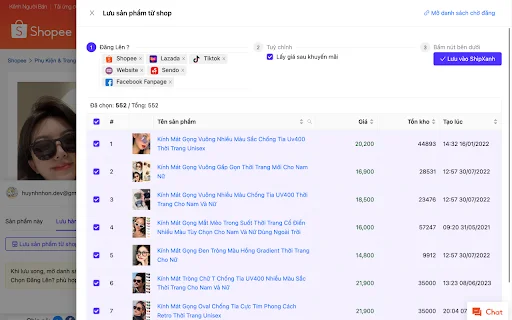 Ship Xanh डाउनलोड करें – Shopee TikTok उत्पाद क्लोन और सेल्स ट्रैकर - Screenshot 3